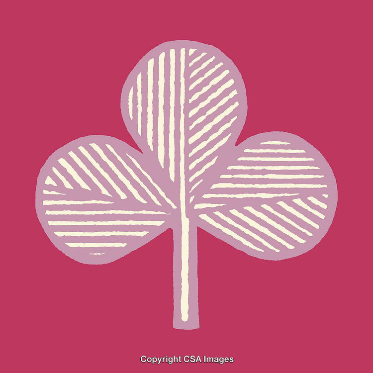 Abstract Line Art Illustration of a Stylized Lucky Clover Pattern