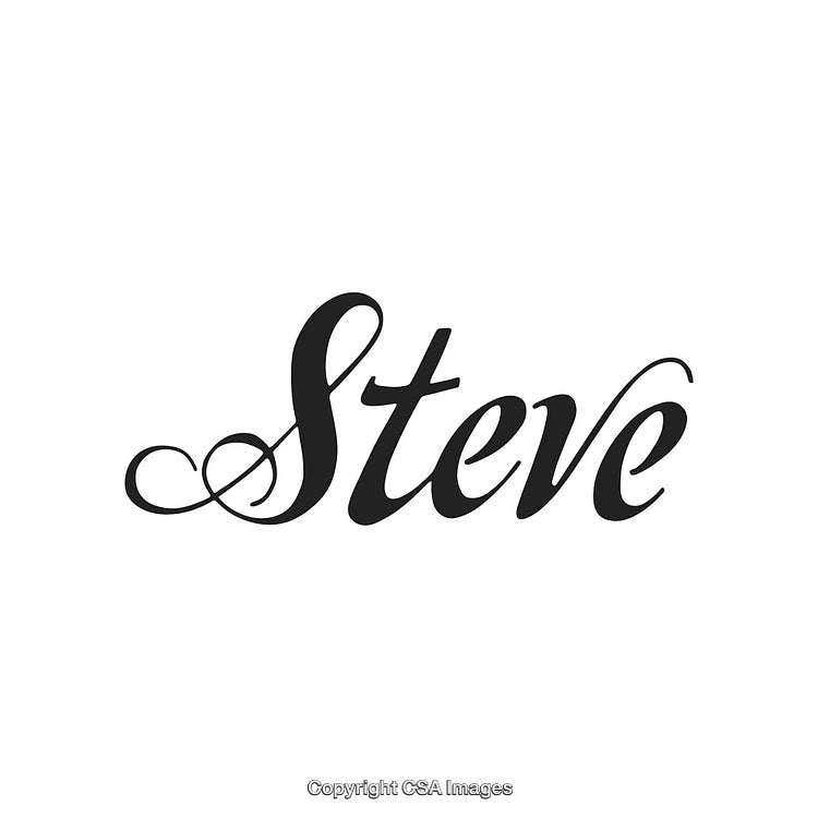 Elegant Calligraphy Text Design Featuring the Name Steve