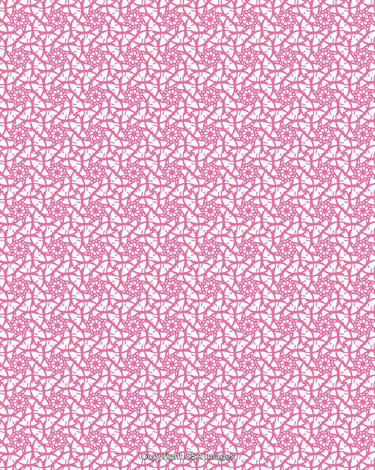 Intricate Pink Geometric Pattern with Abstract Star-Like Motifs