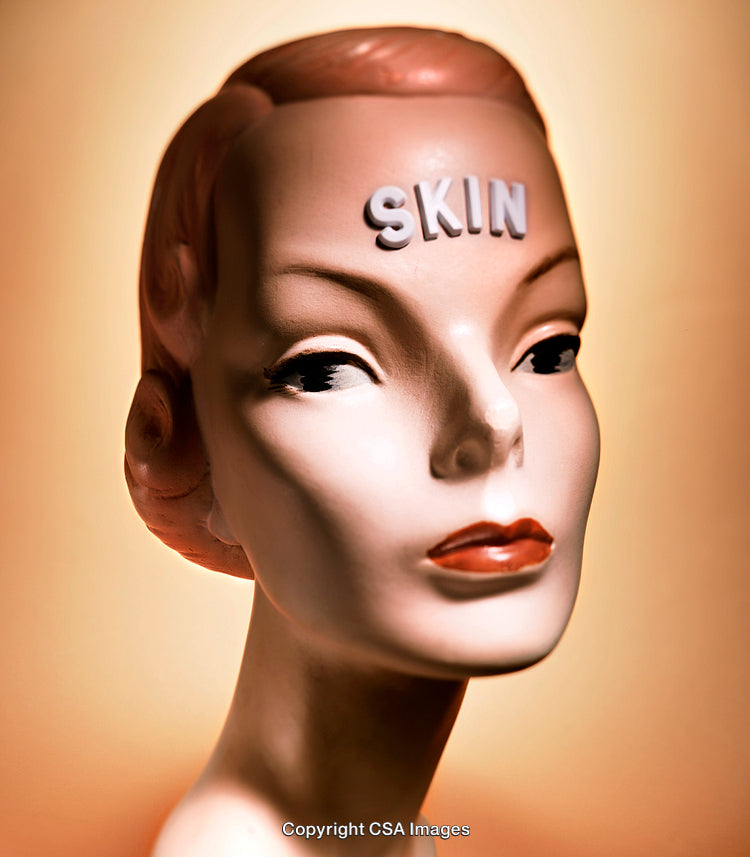 Vintage Mannequin Head Featuring Stylish Retro Skin Design Aesthetic