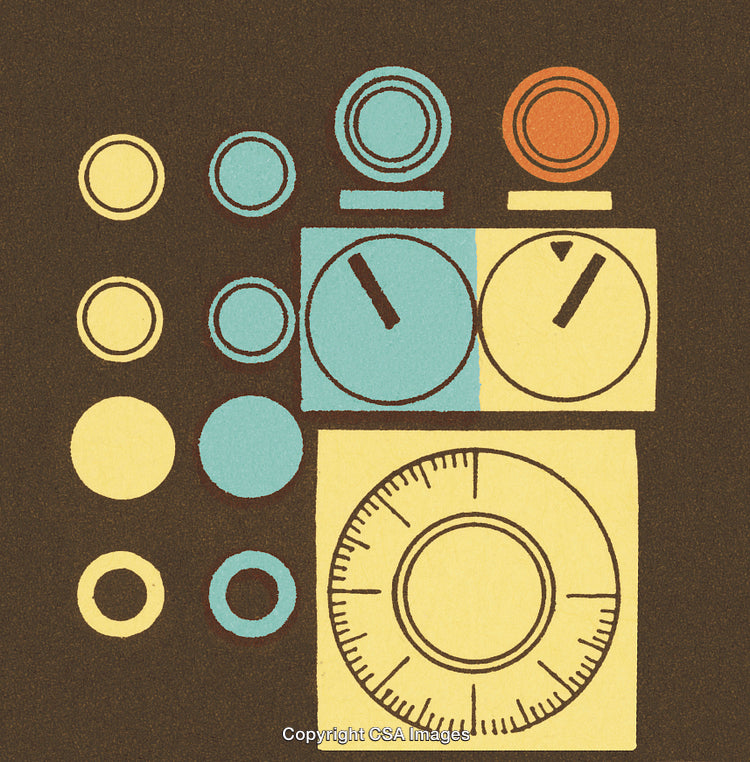 Colorful Abstract Depiction of Circular Shapes on a Dark Background