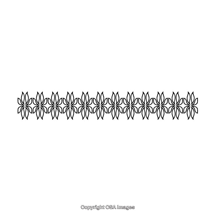 Elegant Black and White Floral Border Design With Repeating Patterns