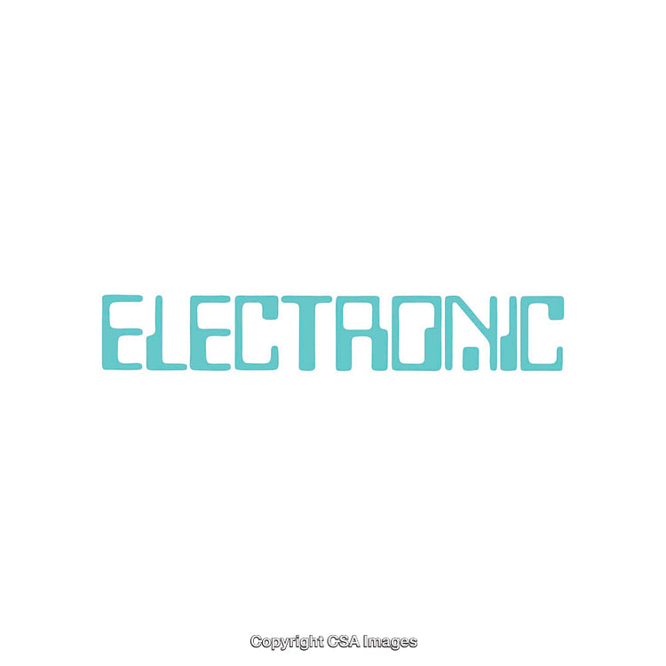 Futuristic Typography Displaying the Word Electronic in Bold Style