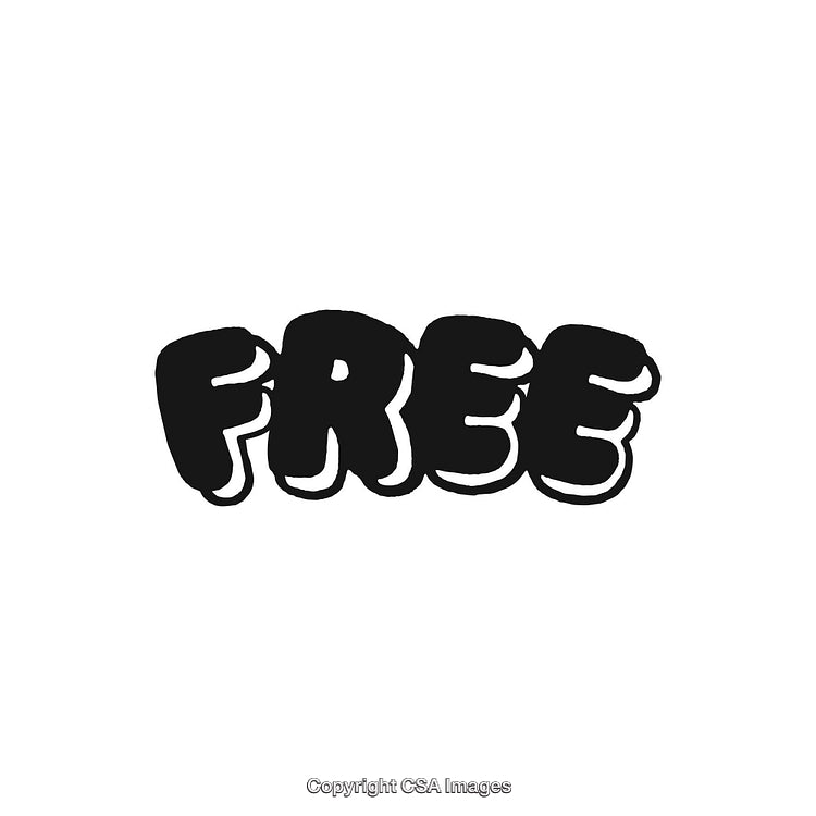 Bold Text Illustration Featuring the Word Free in Unique Typography Style