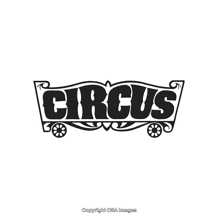 Retro Circus Logo Design with an Ornate and Decorative Style