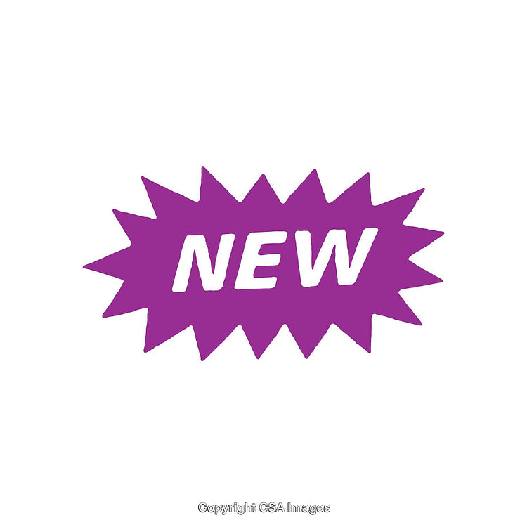 Purple Starburst Emblem Featuring the Word 'NEW' in Bold Letters