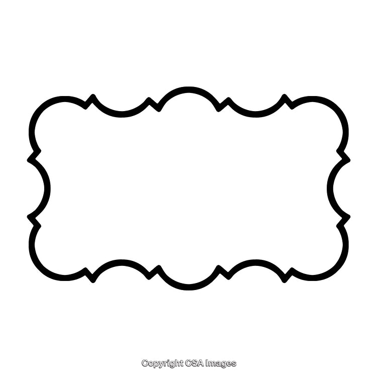 Elegant Black and White Decorative Border with Ornamental Design