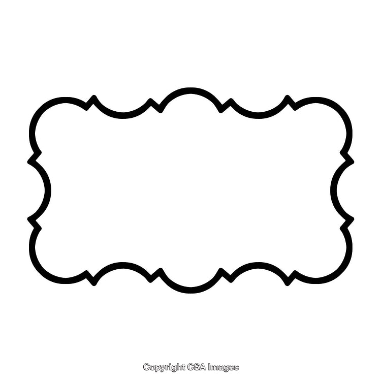 Elegant Black and White Decorative Border with Ornamental Design
