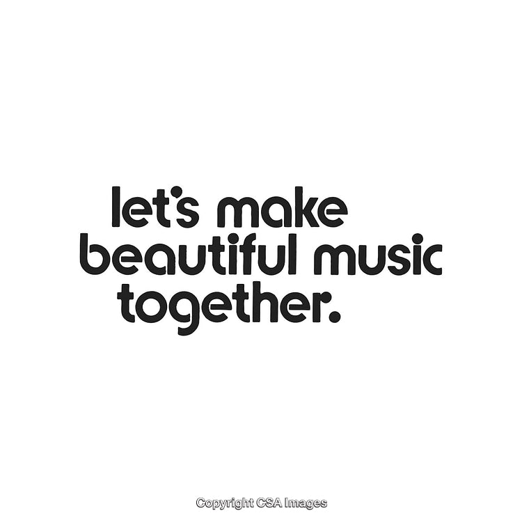 Inspirational Text About Making Music and Creativity on White Background