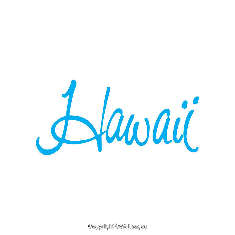 Hawaii Wordmark in Stylish Blue Typeface on White Background