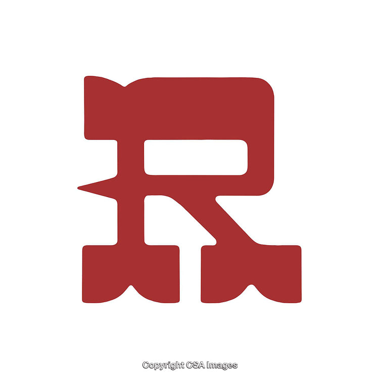 Red Stylized Letter R on a White Background