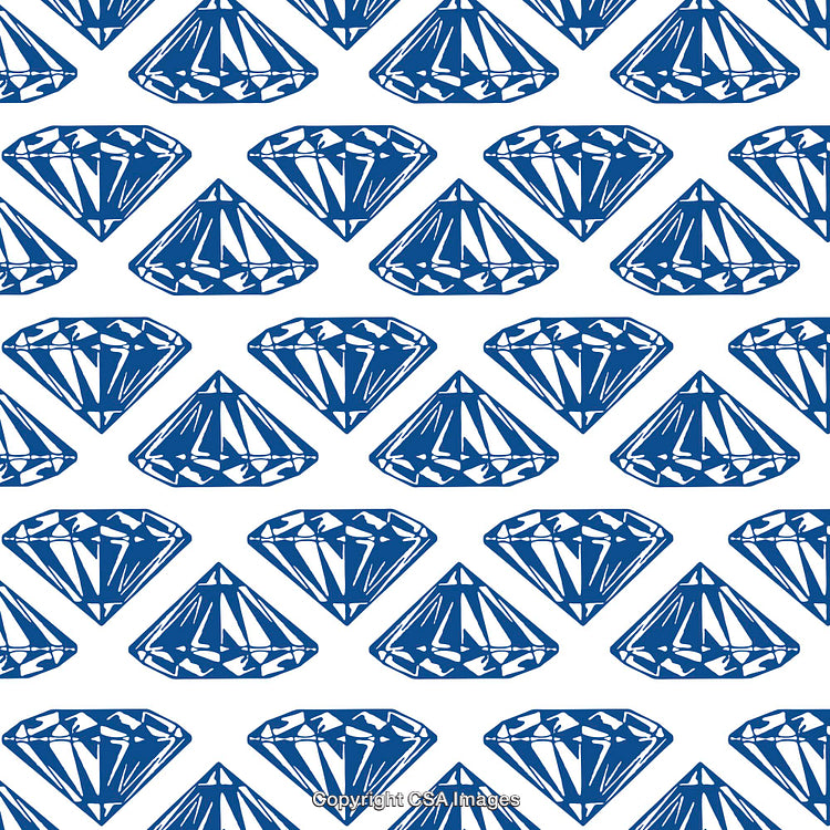 Elegant Blue Diamond Pattern on a White Minimalist Background