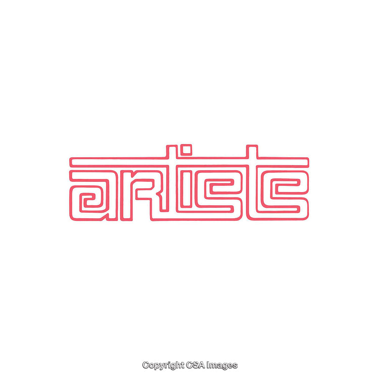 Creative Typography Design Featuring the Word Ariste in Pink Outline Style