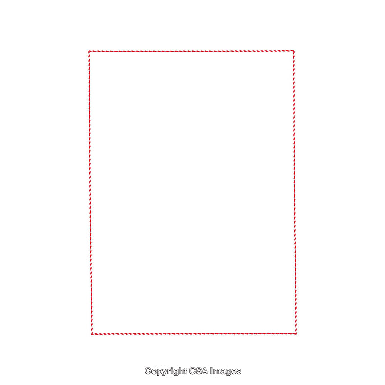 Minimalistic Red Dotted Frame on White Background
