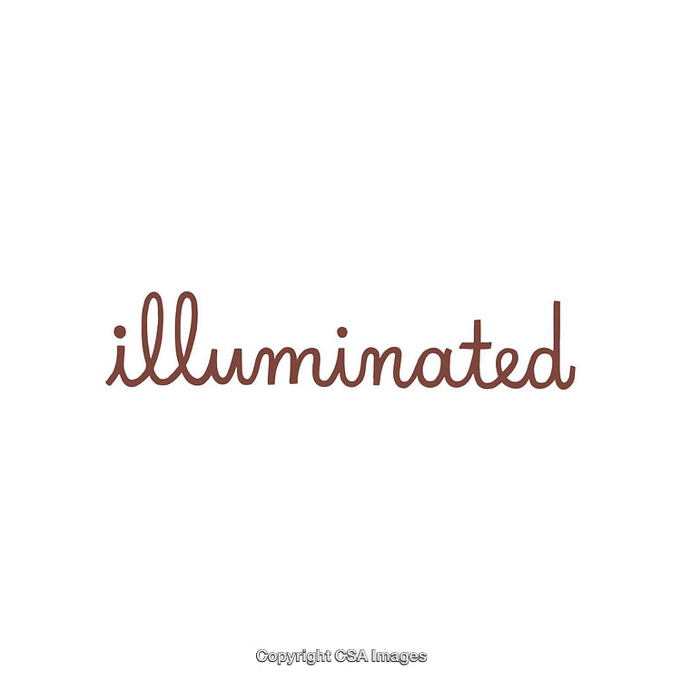 Minimalistic Word Art with 'Illuminated' in Elegant Script Font