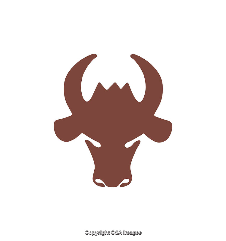 Minimalistic Brown Bull Icon for Nature and Agriculture Themes