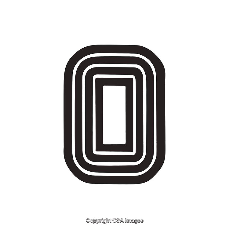 Minimalist Illustration of Letter O With Modern Graphic Design Style
