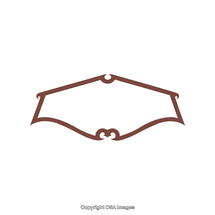 Minimalistic Decorative Frame Design With Ornate Edges on White Background