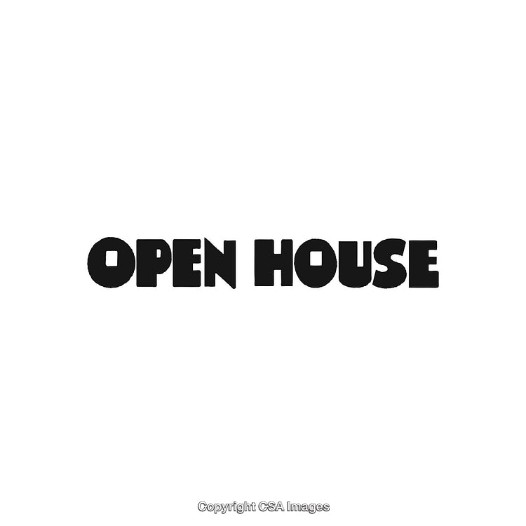 Bold Typography Featuring 'Open House' with Modern Font Style