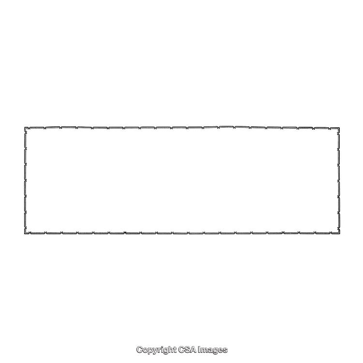 Rectangular Black And White Border Illustration on Clean White Background