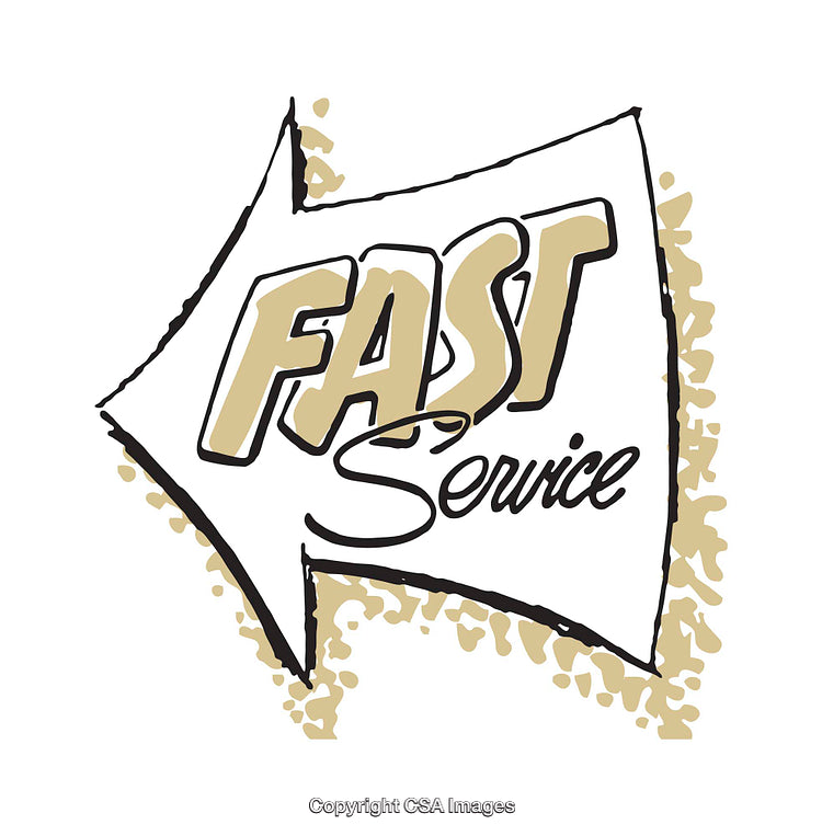 Stylized Illustration Representing Fast Service and Timely Completion