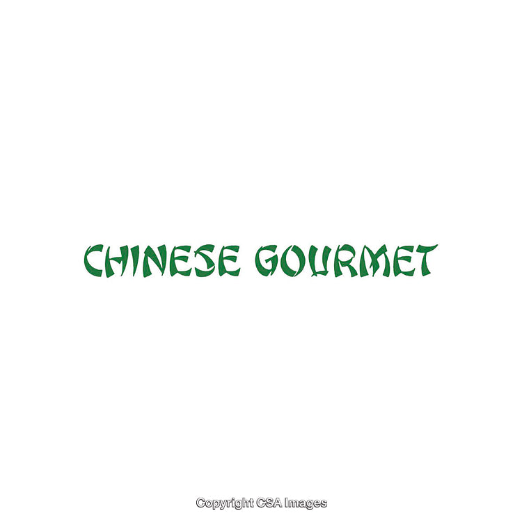 Bold Green Text 'Chinese Gourmet' on White Background