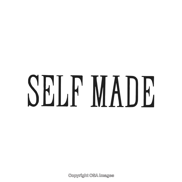 Bold Typography Displaying the Motivational Phrase 'Self Made'