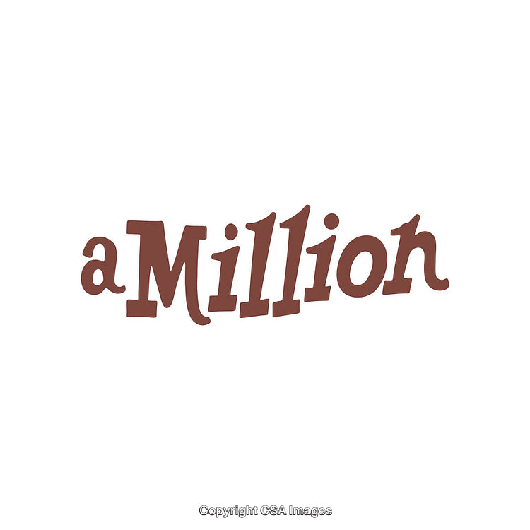 Stylized Text Illustration Featuring the Word 'aMillion' in Unique Typeface