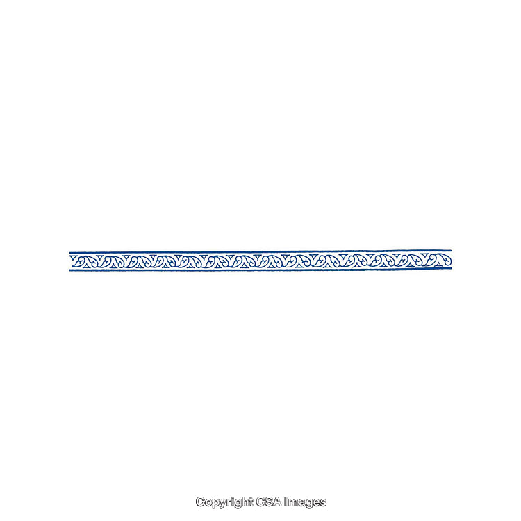 Blue Ornamental Decorative Border With Intricate Celtic Pattern Design