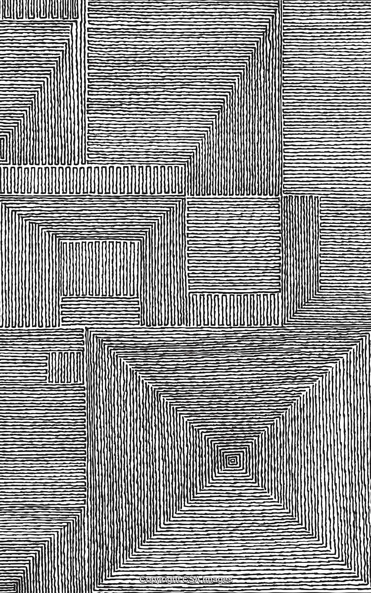 Geometric Black and White Abstract Art Pattern with Linear Shapes