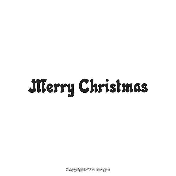 Stylized Christmas Greeting Text Art on a White Background