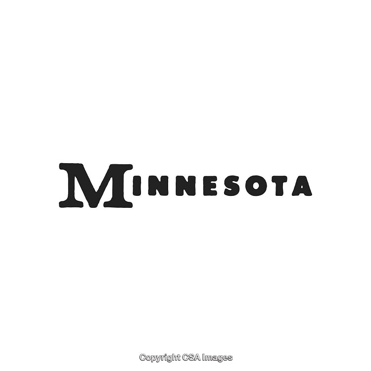 Black Typographic Design Featuring the Word 'Minnesota' in Bold Letters
