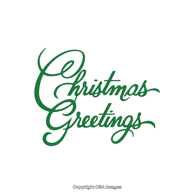 Elegant Green Christmas Greetings Text on White Background for Holiday Design