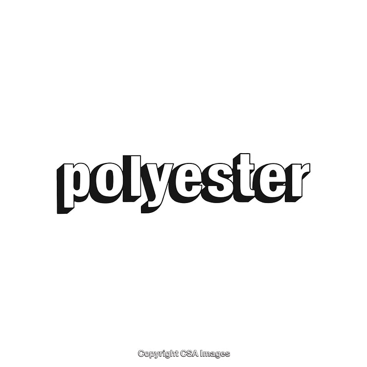 Bold Typography of the Word Polyester in Monochromatic Style