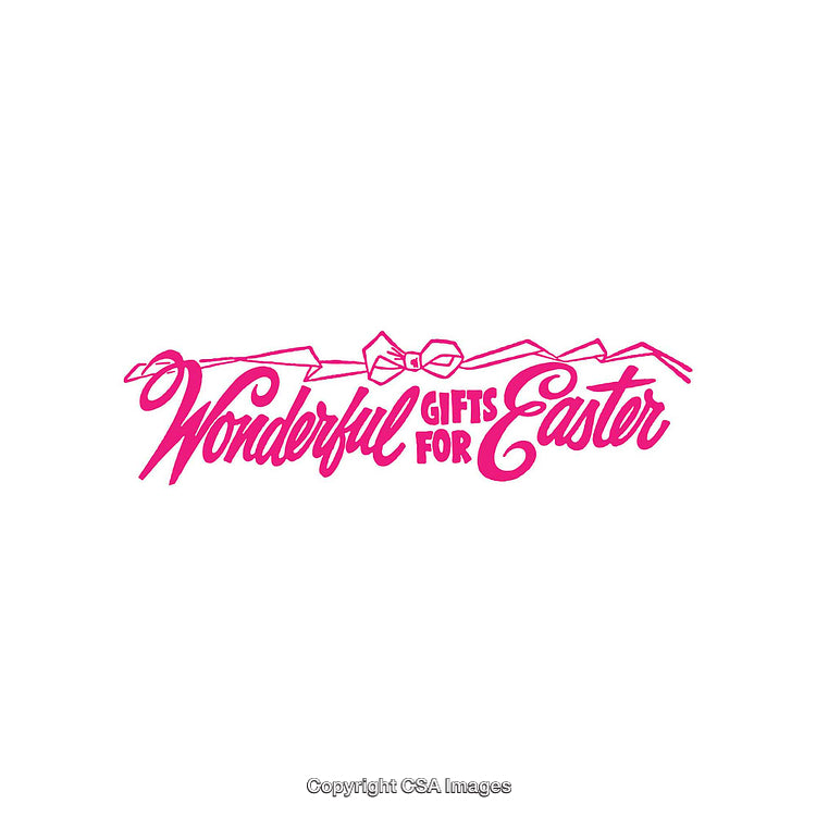 Elegant Pink Calligraphy Design Celebrating Easter and Gift Giving