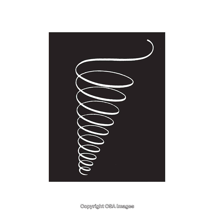 Black and White Spiral Shape Representing Motion and Abstract Concepts