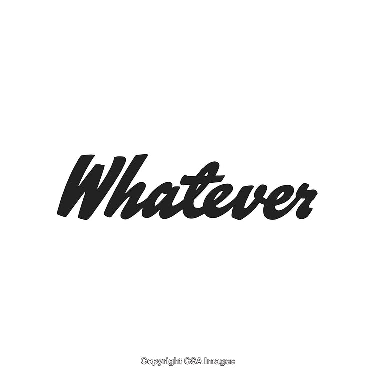 Modern Typography Featuring the Word 'Whatever' with Minimalistic Design