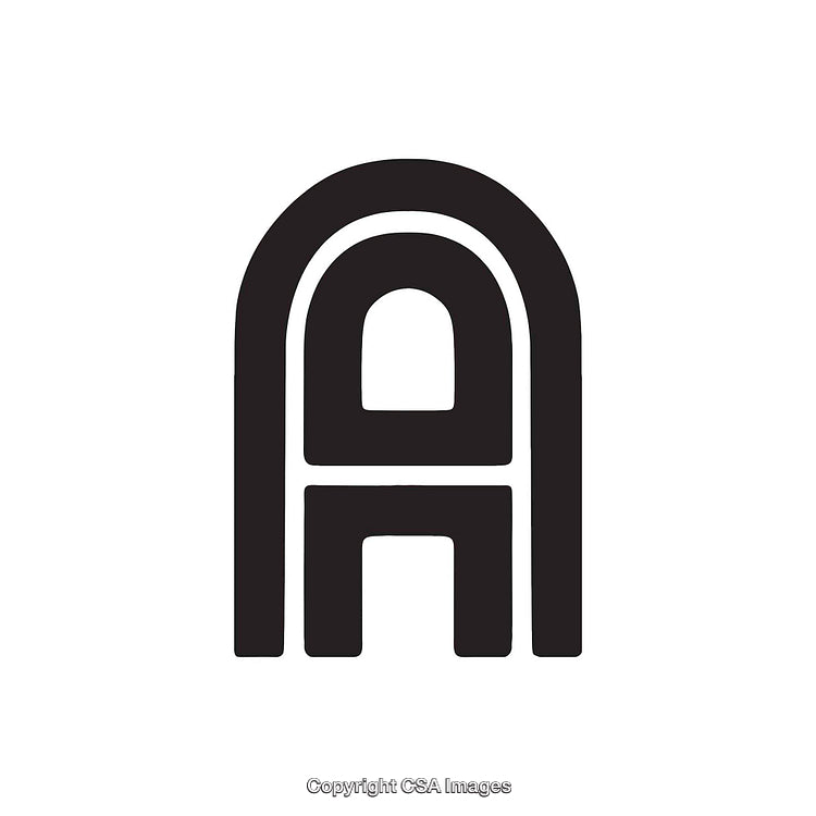Stylized Black Letter A Logo with a Minimalist Design