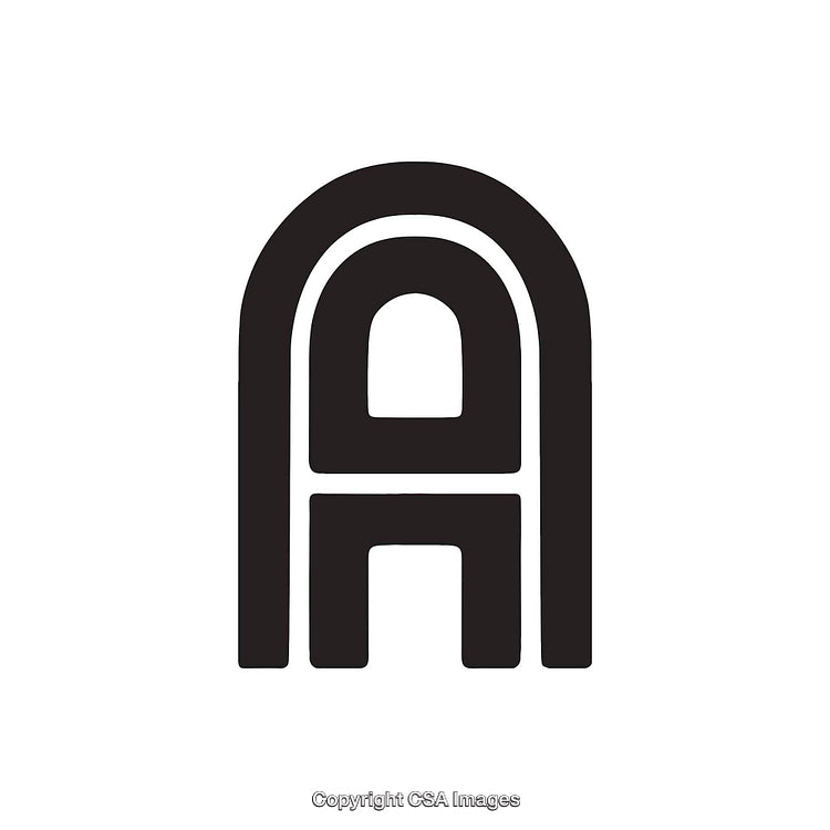 Stylized Black Letter A Logo with a Minimalist Design