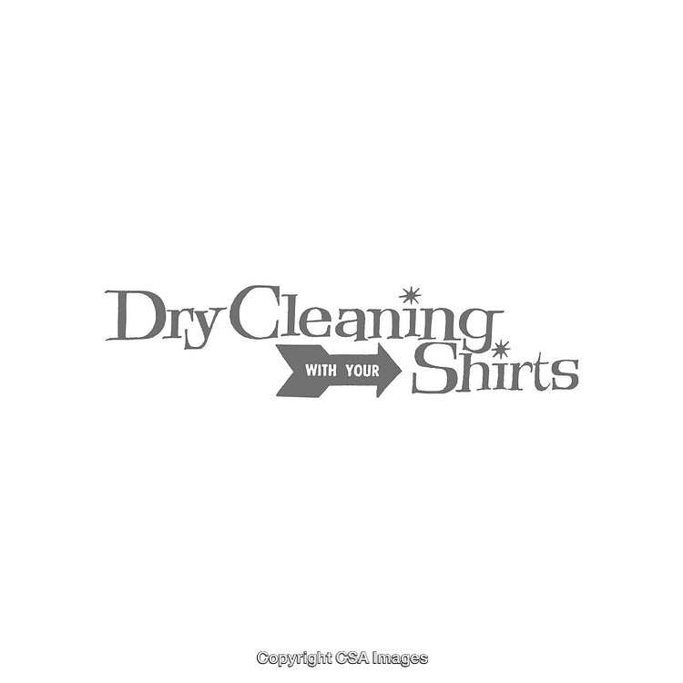 Gray Typography Design Focused on Dry Cleaning and Shirt Services