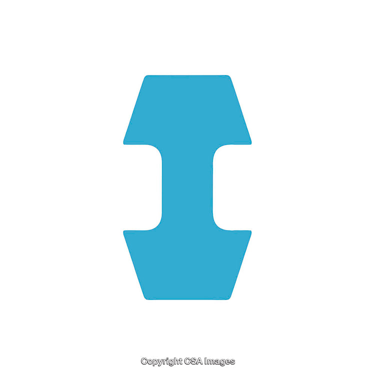 Blue Abstract Letter I Design on a White Background