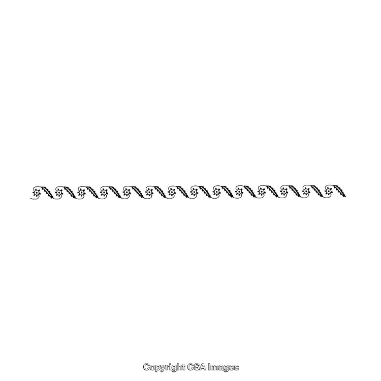 Black and White Decorative Border With Intricate Curved Patterns
