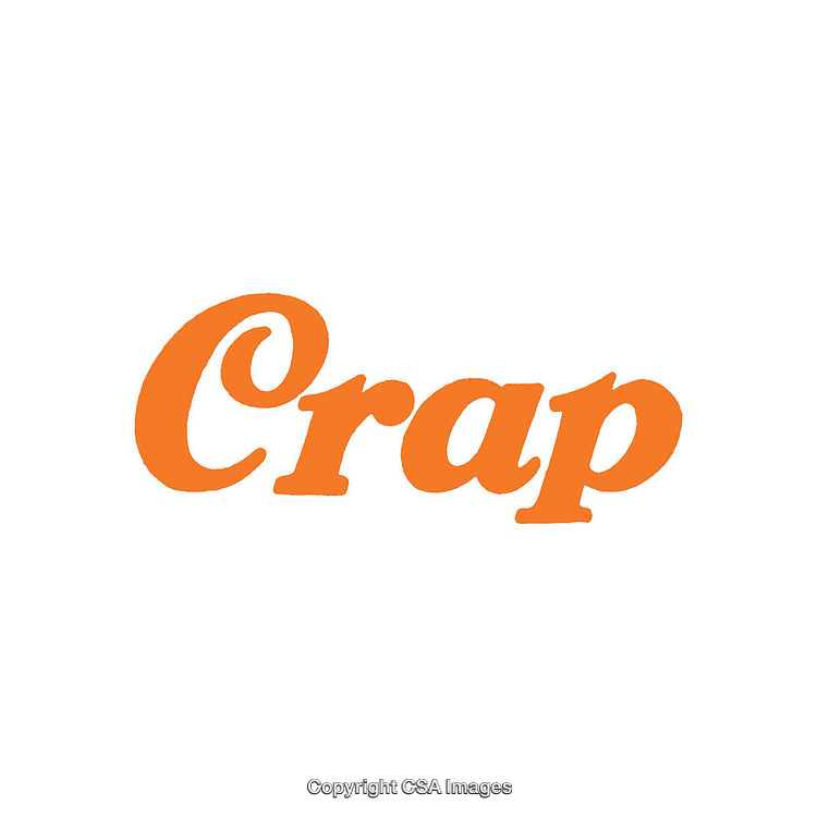 Orange Script Text Word Art on White Background