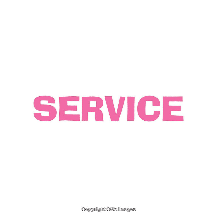 Pink Colored Bold Service Text on White Background