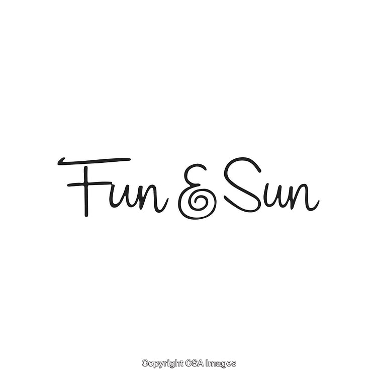 Modern Fun and Sun Typography Featuring Stylish and Minimalistic Design Elements