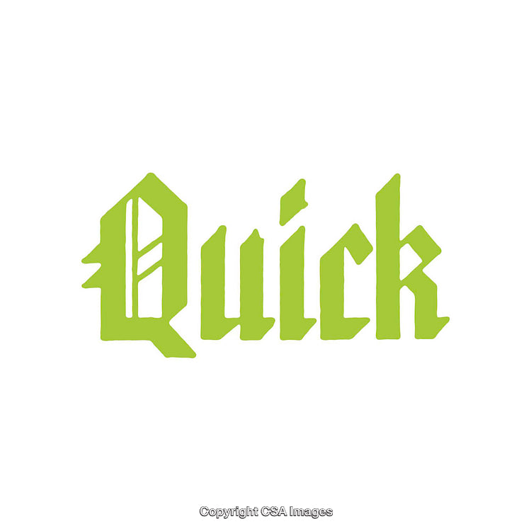 Stylized Green Text Logo with Gothic Typography Design
