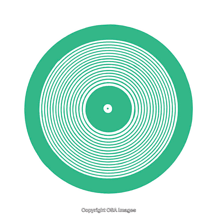 Concentric Circular Abstract Icon in Green and White Minimal Design