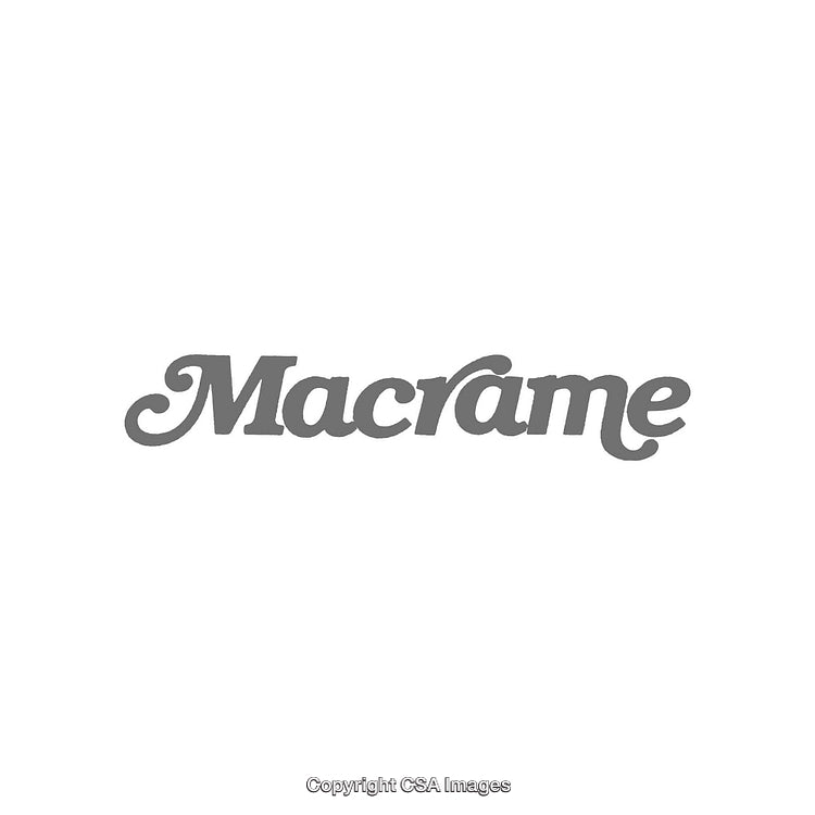 Elegant Gray Typography Highlighting the Word Macrame in Decorative Font Design