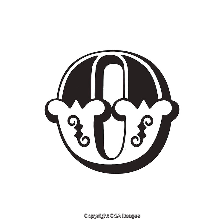 Artistic Representation of the Letter O in Monochrome Design