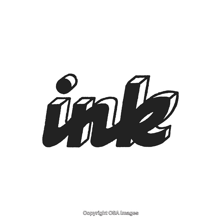 Bold Black Handwritten Ink Lettering Design with 3D Style Shadow Effect